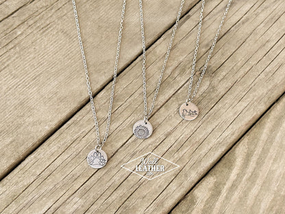 Dainty Round Tag Necklace