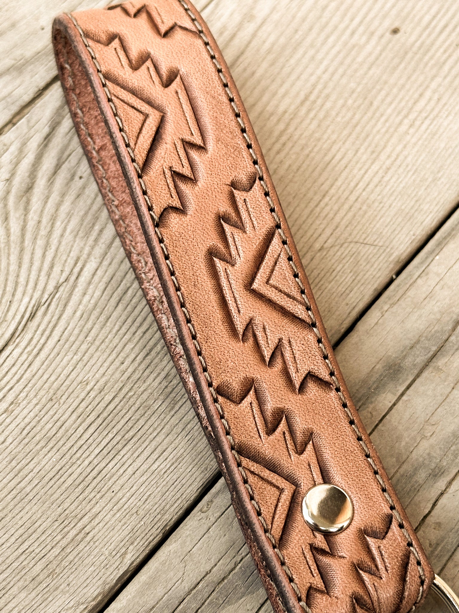 Aztec Key Fob Keychain – Wall Leather Co.