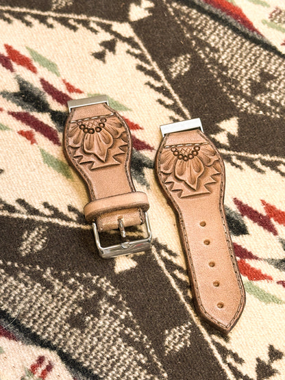 Aztec Flower Leather Smart Watch Band