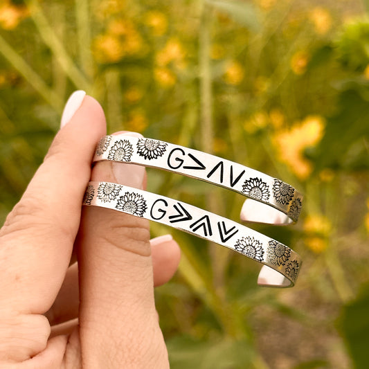 God is Greater Sunflowers Bracelet