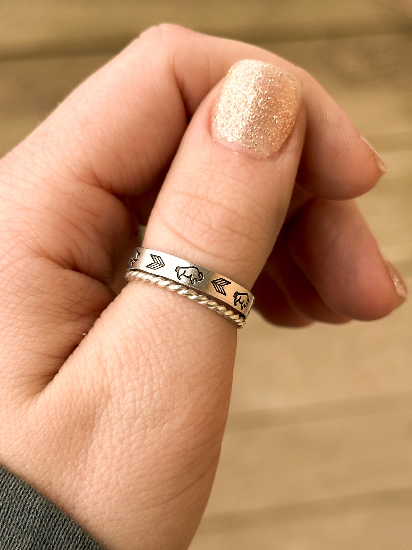 Buffalo & Arrows Stacker Ring