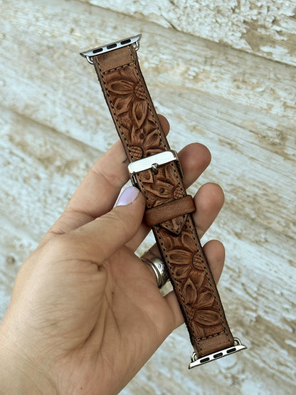 Sunflowers Leather Smart Watch Band