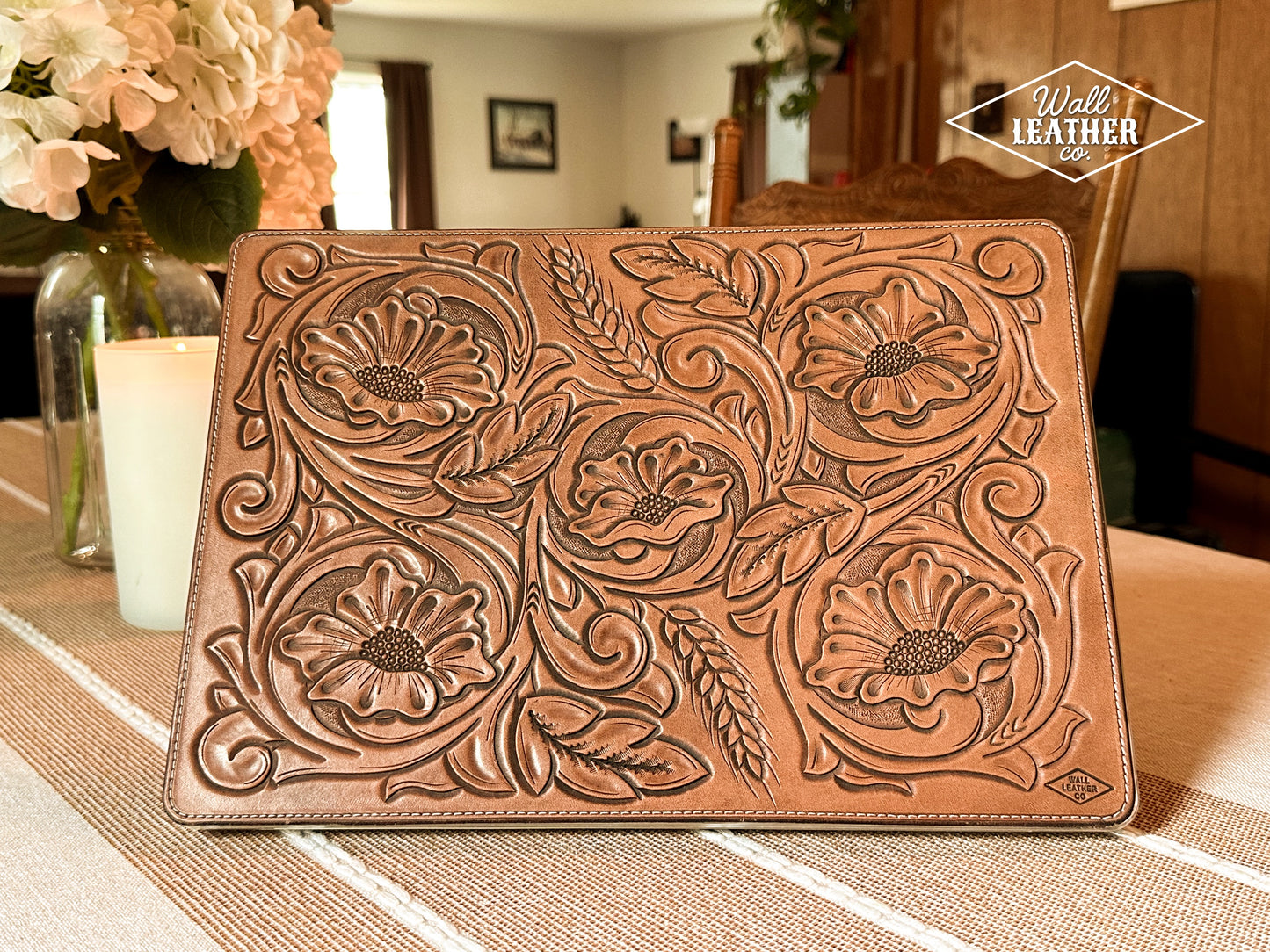 Tooled Leather MacBook Laptop Cover