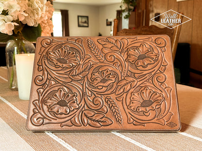 Tooled Leather MacBook Laptop Cover