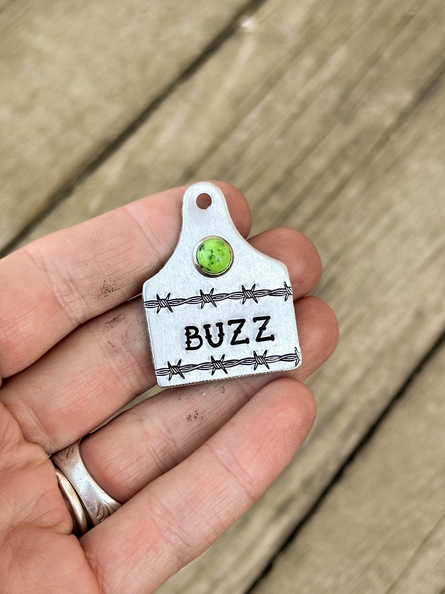 Barbed Wire Cattle Tag Custom Pet ID Tag