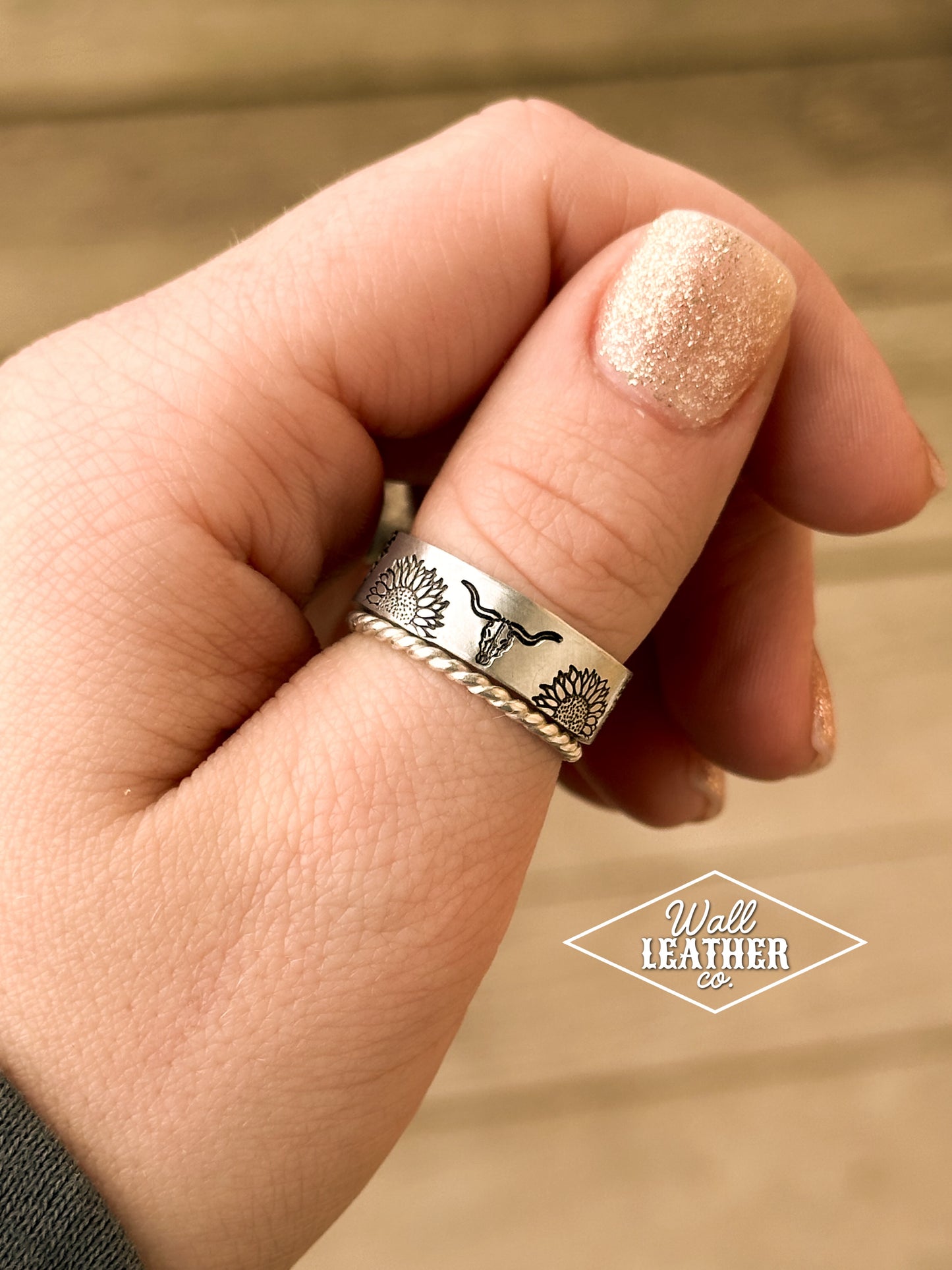 Sunflowers & Longhorn Ring