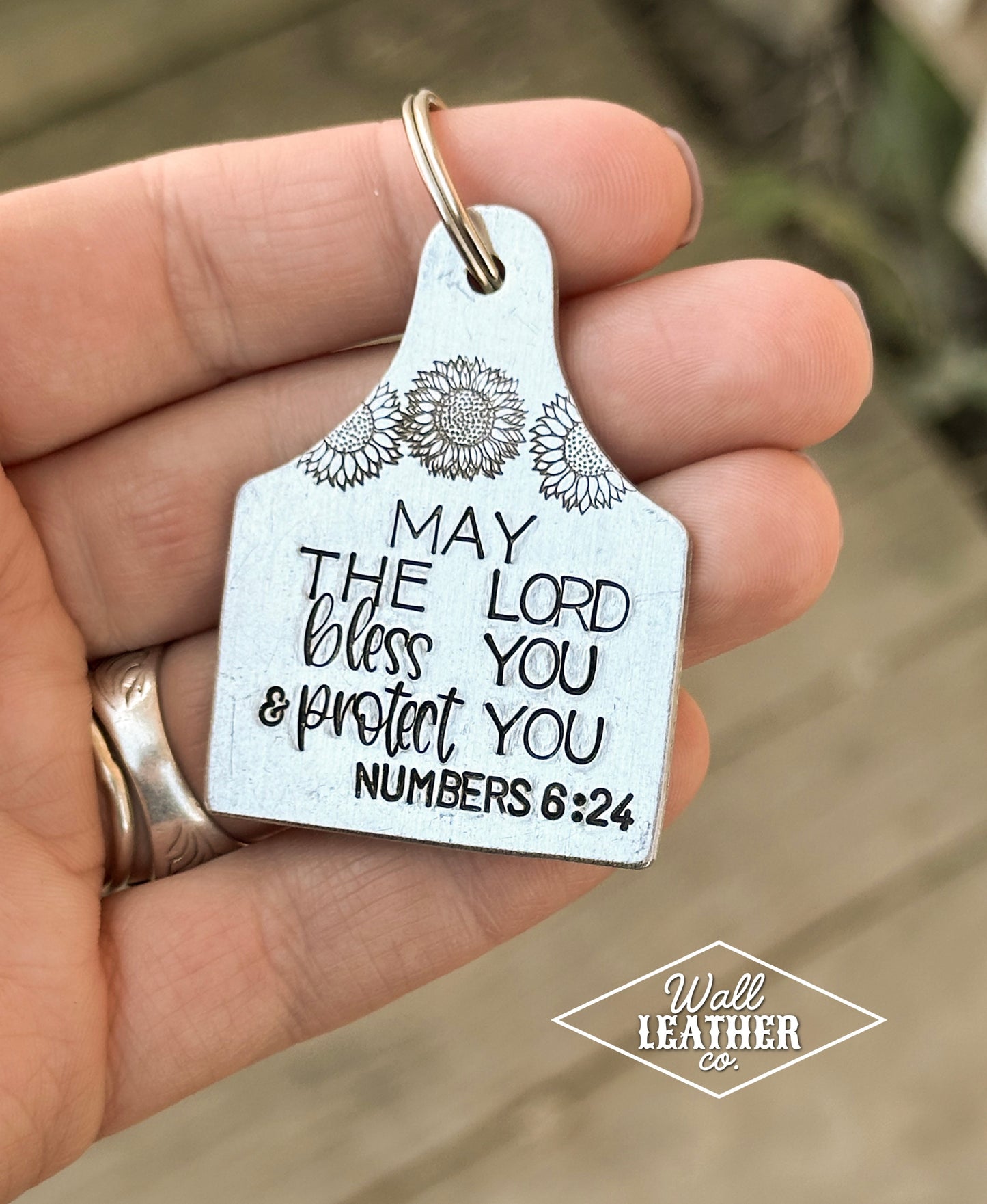 Bible Verse Cattle Tag Keychain