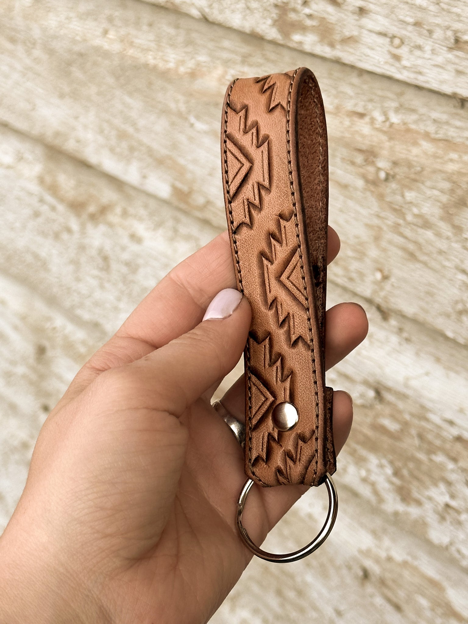 Aztec Key Fob Keychain – Wall Leather Co.