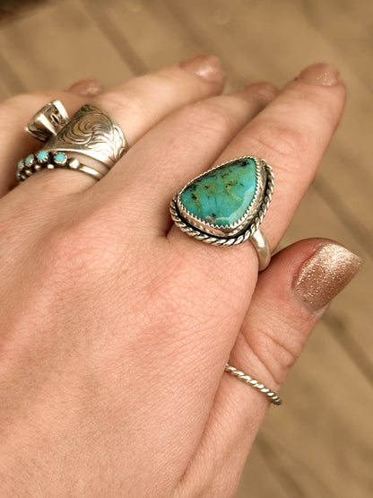 Baja Turquoise & Sterling Silver Statement Ring