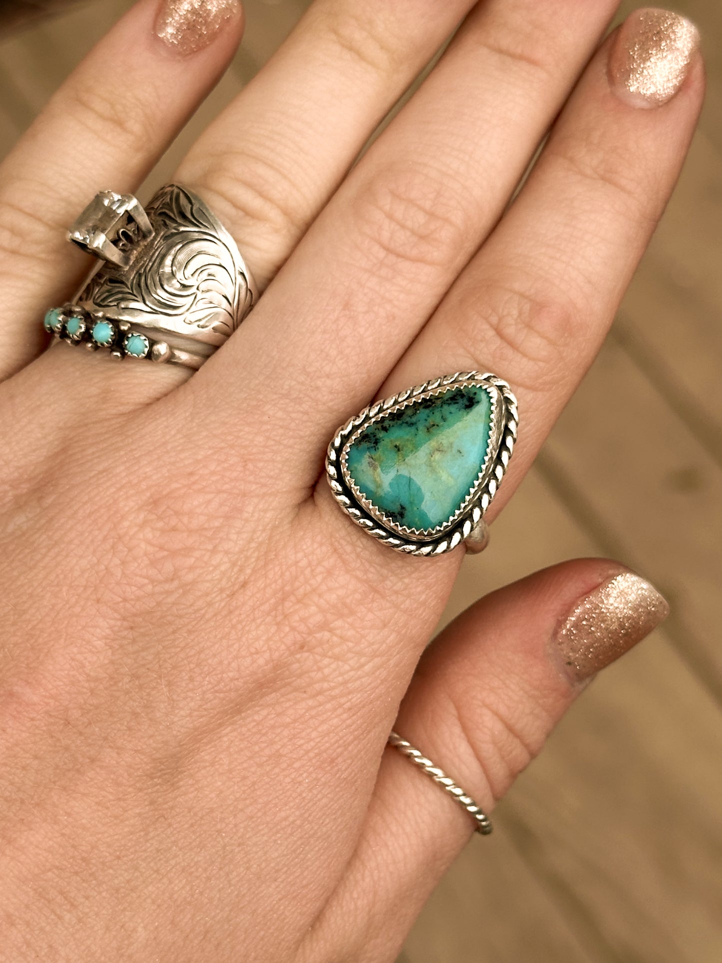 Baja Turquoise & Sterling Silver Statement Ring