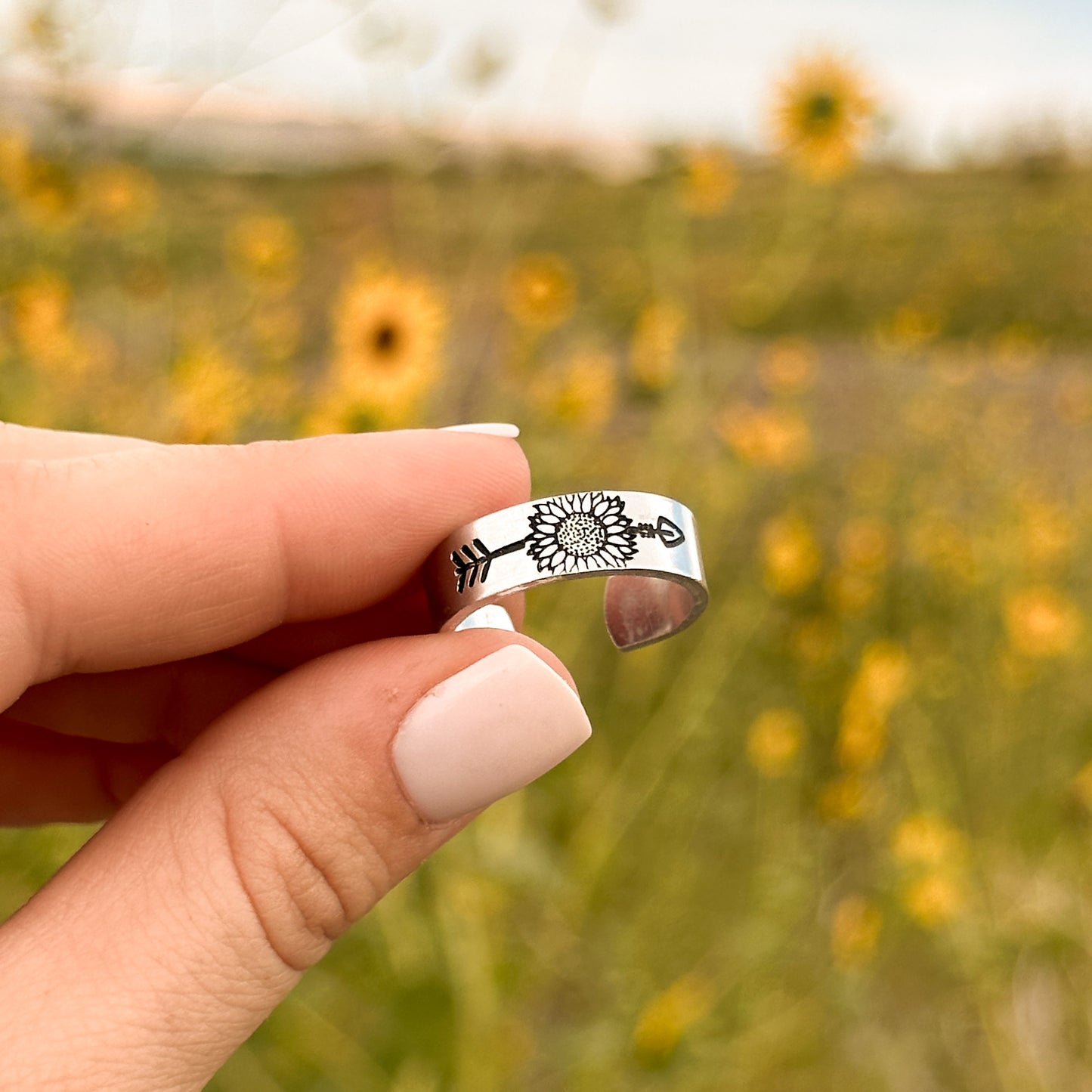 Sunflower Arrow Ring