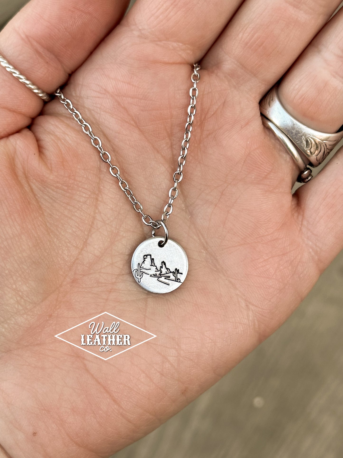 Dainty Round Tag Necklace