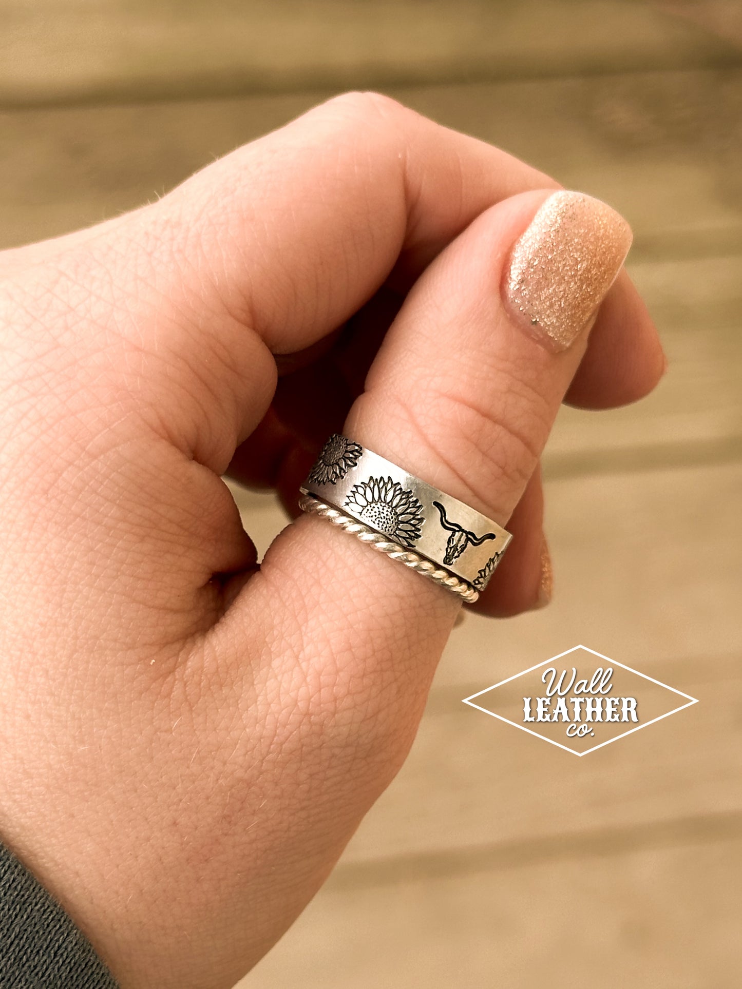 Sunflowers & Longhorn Ring