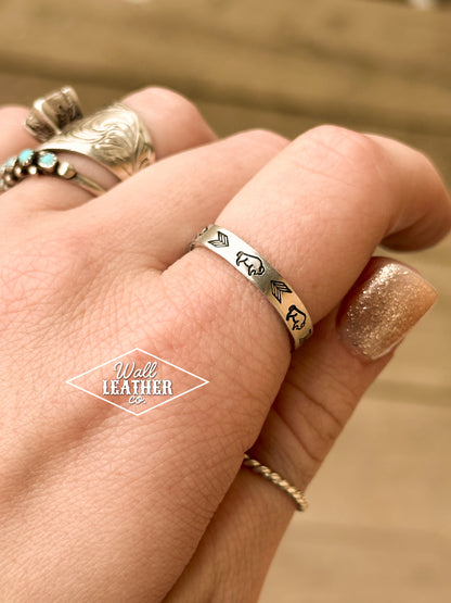 Buffalo & Arrows Stacker Ring