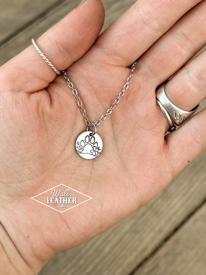 Dainty Round Tag Necklace