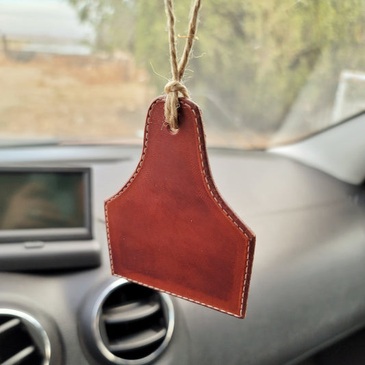 Leather Cattle Tag Air Freshener