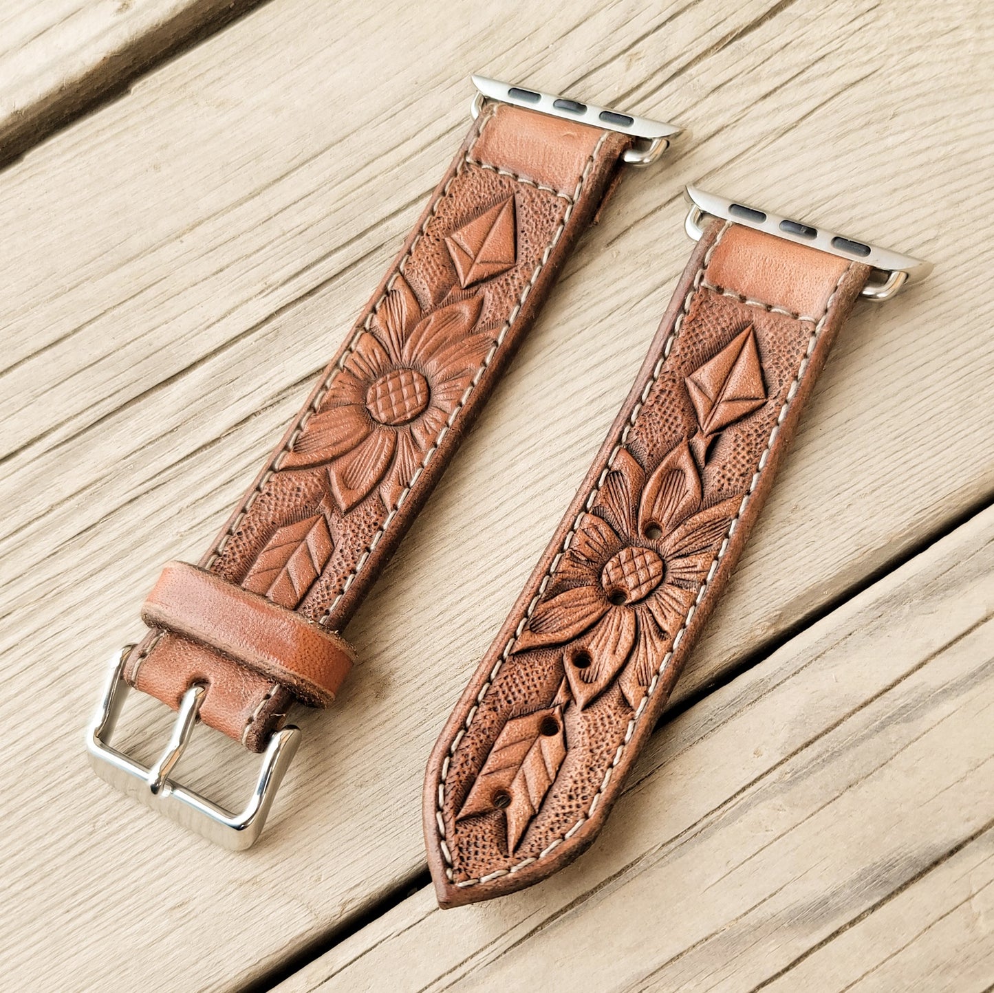 Sunflower & Arrow Leather Smart Watch Band