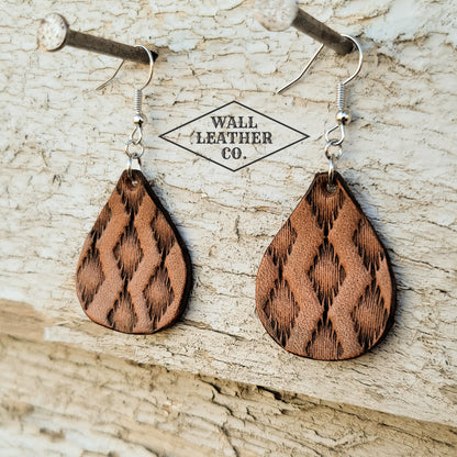 Small Aztec Teardrop Earrings