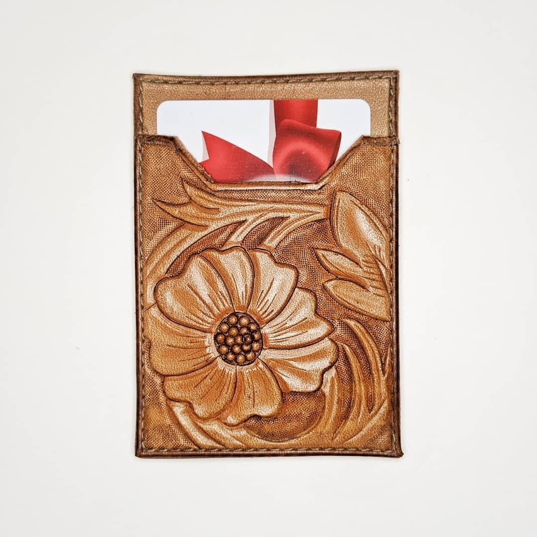 Floral Leather Phone Wallet