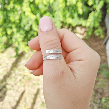 Aztec Silver Wrap Ring