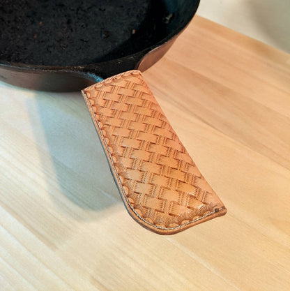 Basket Weave Cast Iron Pan Handle Cover