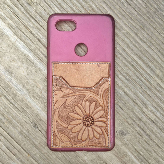 Floral Daisy Leather Phone Wallet