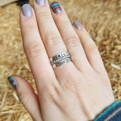 Customized Name Stacker Ring